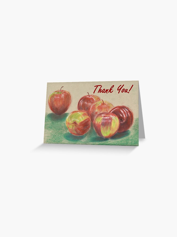 Thumbnail 1 of 2, Greeting Card, Apples - Thank You Card designed and sold by EuniceWilkie.