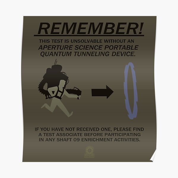 aperture science portable quantum tunneling device aperture science portable quantum tunneling device