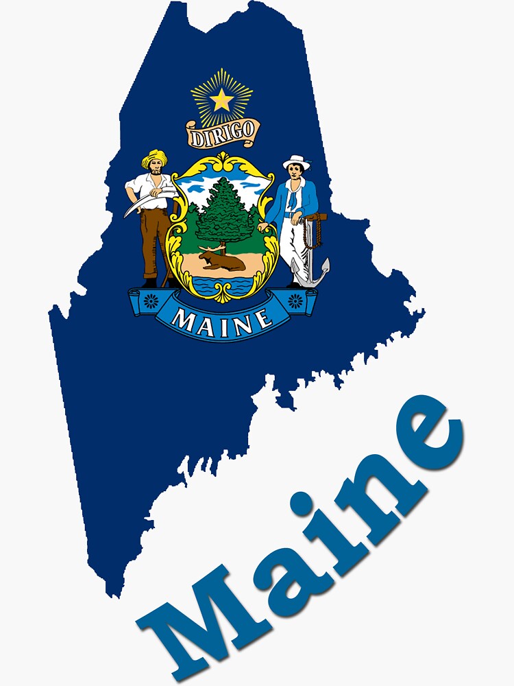 maine-state-flag-sticker-by-peteroxcliffe-redbubble