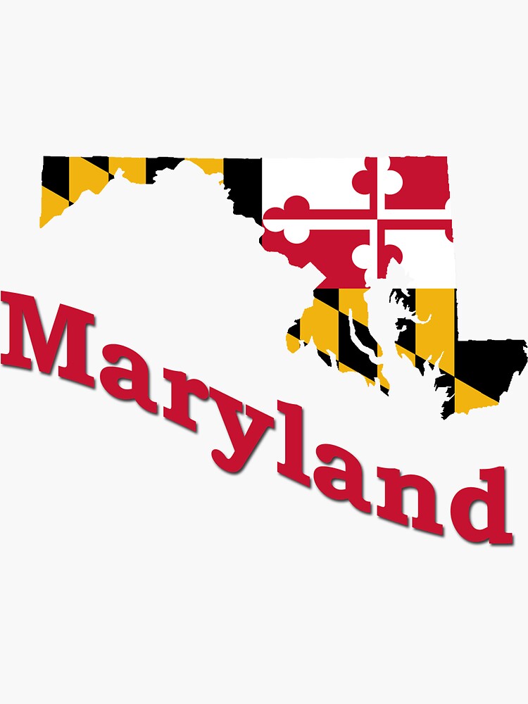 "maryland state flag" Sticker by peteroxcliffe Redbubble