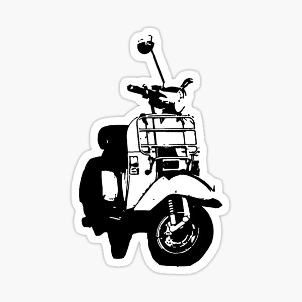 Vespa Sticker For Sale By Mrwolfe Redbubble