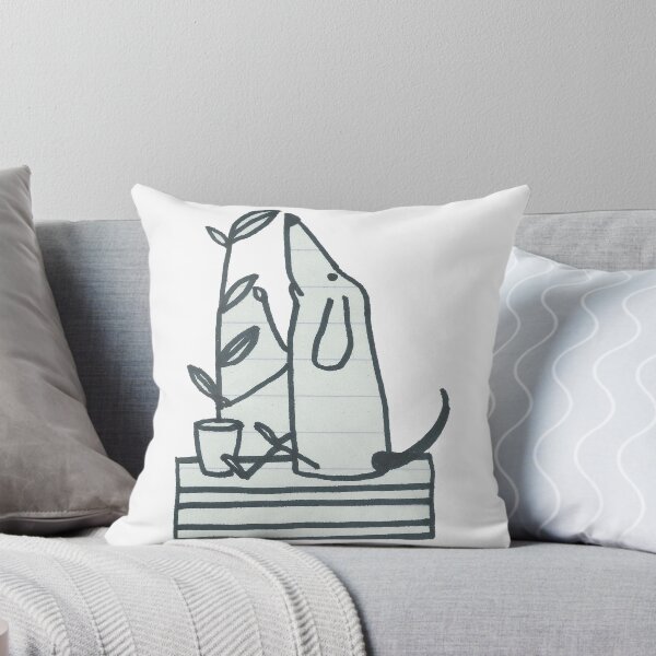 Item preview, Dibujo lineal simple de un perro y planta. designed and sold by S. Struys.