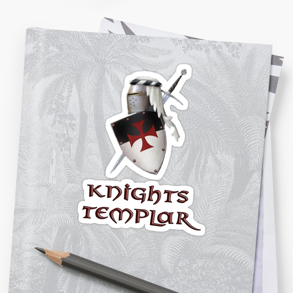 Knights Templar Sticker By Dashinvaine Redbubble