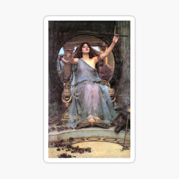Circe Offering the Cup to Ulysses 1891 John William Waterhouse Sticker