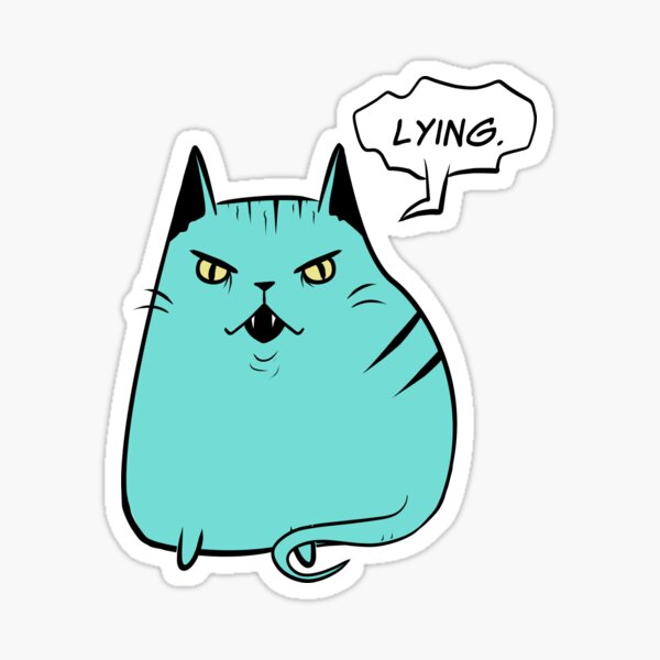 Chibi Lying Cat Sticker
