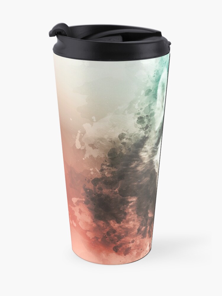 Alternate view of Siberian Husky Painting Travel Coffee Mug