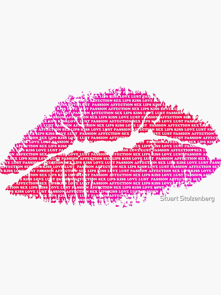 Lips Kiss Love Sex Sticker For Sale By Stuartist Redbubble