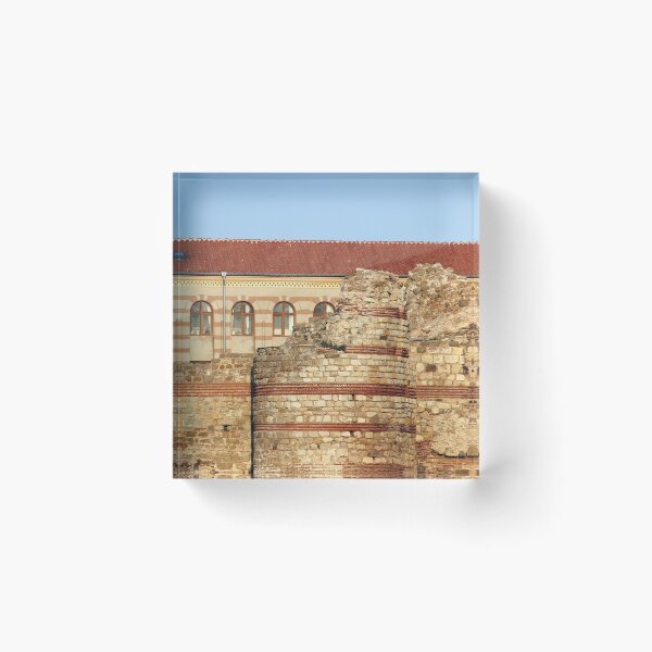 Item preview, Ancient fortress ruins and building Nessebar Bulgaria designed and sold by goceris.
