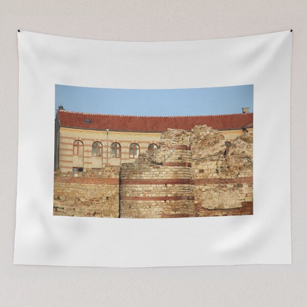 Item preview, Ancient fortress ruins and building Nessebar Bulgaria designed and sold by goceris.