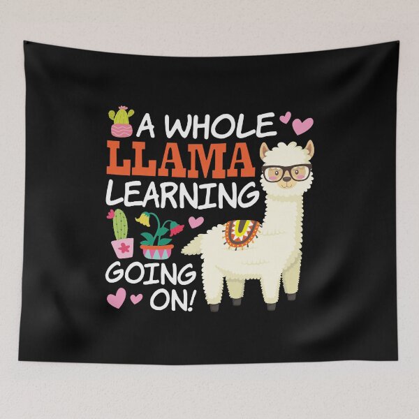 Item preview, Llama Learning print Teachers Students Alpaca Lovers Gift designed and sold by inspiredtrend.