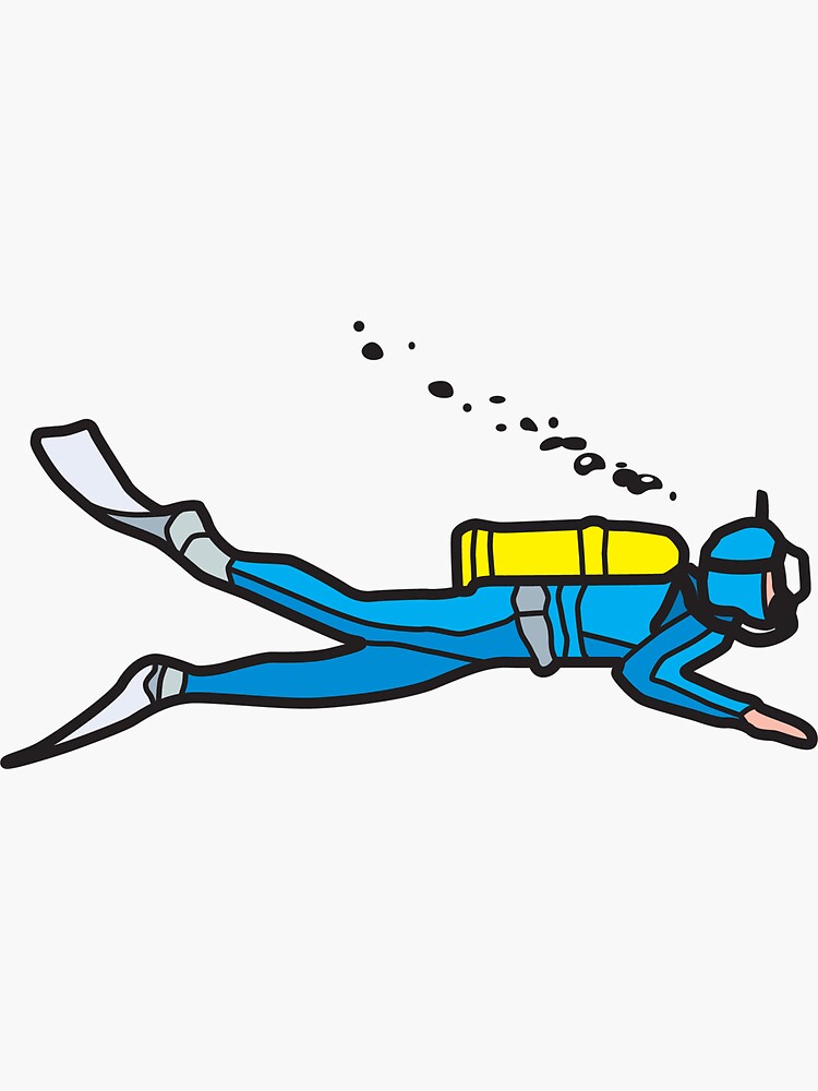 Blue diver by trebordesign