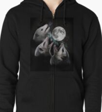 3 Opossum Moon Zipped Hoodie