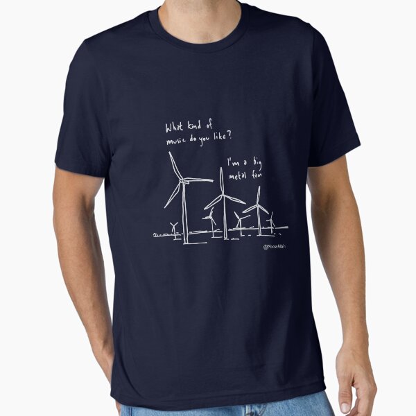 Item preview, Metal Fan - pale print for dark t-shirts designed and sold by worldofmoose.
