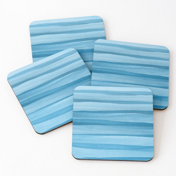 Item preview, Blue Watercolor Lines Pattern designed and sold by blueskywhimsy.