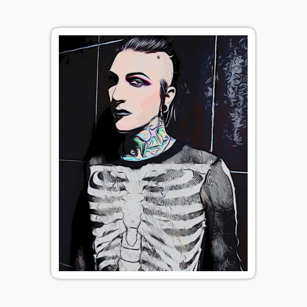 Item preview, Skeleton Stare Chris Motionless designed and sold by WorldClassGoth.