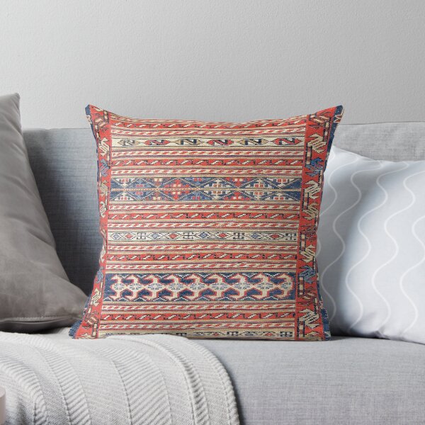 Tribal, Mid East, Turkish, Tapestry Design Print Throw Pillow