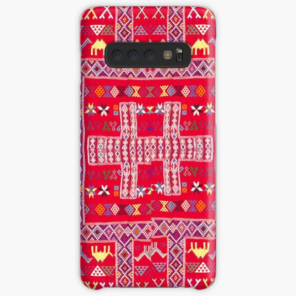 Tribal, Geometric, Bright Orange/Red Tapestry Style Samsung Galaxy Snap Case