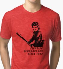 Steve Fighting (Stranger Things) Tri-blend T-Shirt