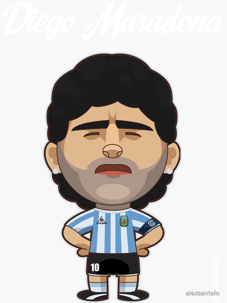 "Diego Armando Maradona" Sticker by alexsantalo | Redbubble