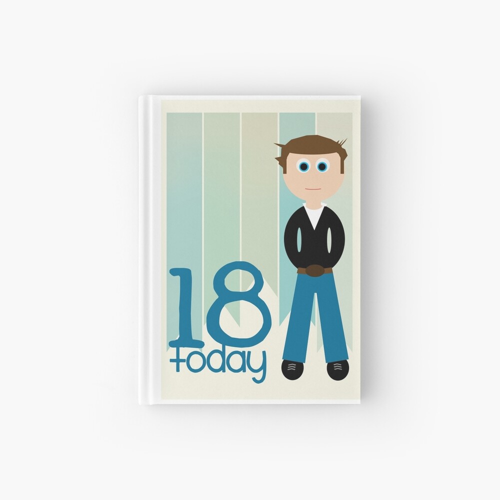 Cahier A Spirale Joyeux Anniversaire 18eme Anniversaire Homme Par Elholmescards Redbubble