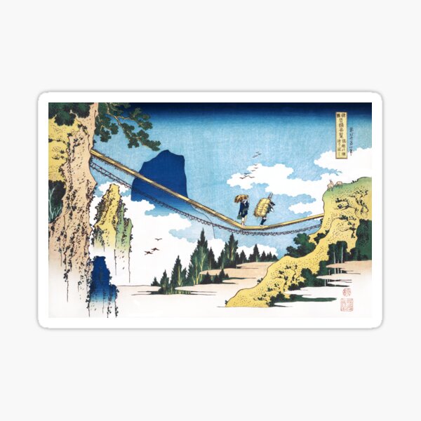 Item preview, The Suspension Bridge on the Border of Hida and Etchu Provinces designed and sold by Takeda-art.