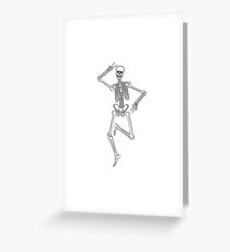 Skeleton dancing Greeting Card