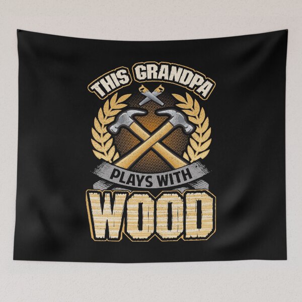 Item preview, This Grandpa Plays With Wood Woodworking Carving design designed and sold by phoxydesign.