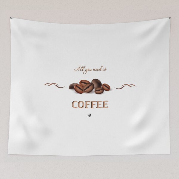 Item preview, Coffee beans design with an inscription All you need is coffee designed and sold by Alexandra Kueny.