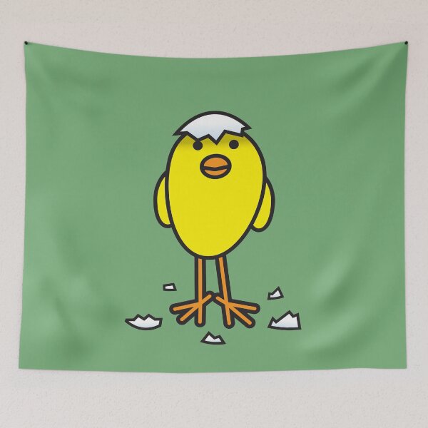 Item preview, Cute Freshly Hatched Smiling Yellow Chick designed and sold by CleverPencil.