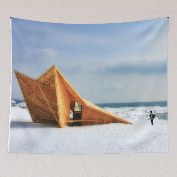 Item preview, Art on a frozen beach designed and sold by dombhai.