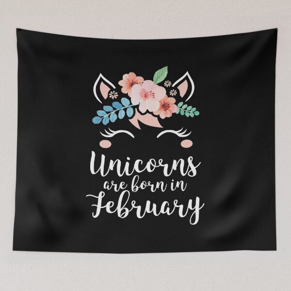 Item preview, Unicorns Are Born In February Shirt Birthday Month Gift Tee designed and sold by haselshirt.