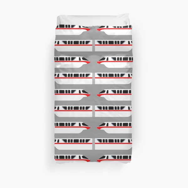 Minimal Monorail Red Duvet Cover