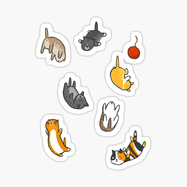 Kitten Rain Sticker