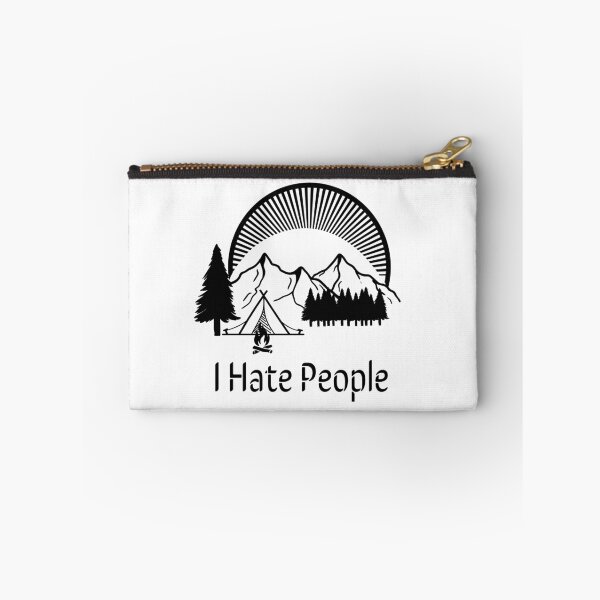 Item preview, I Hate People Camping Mountains Alone Black designed and sold by brodienochie.