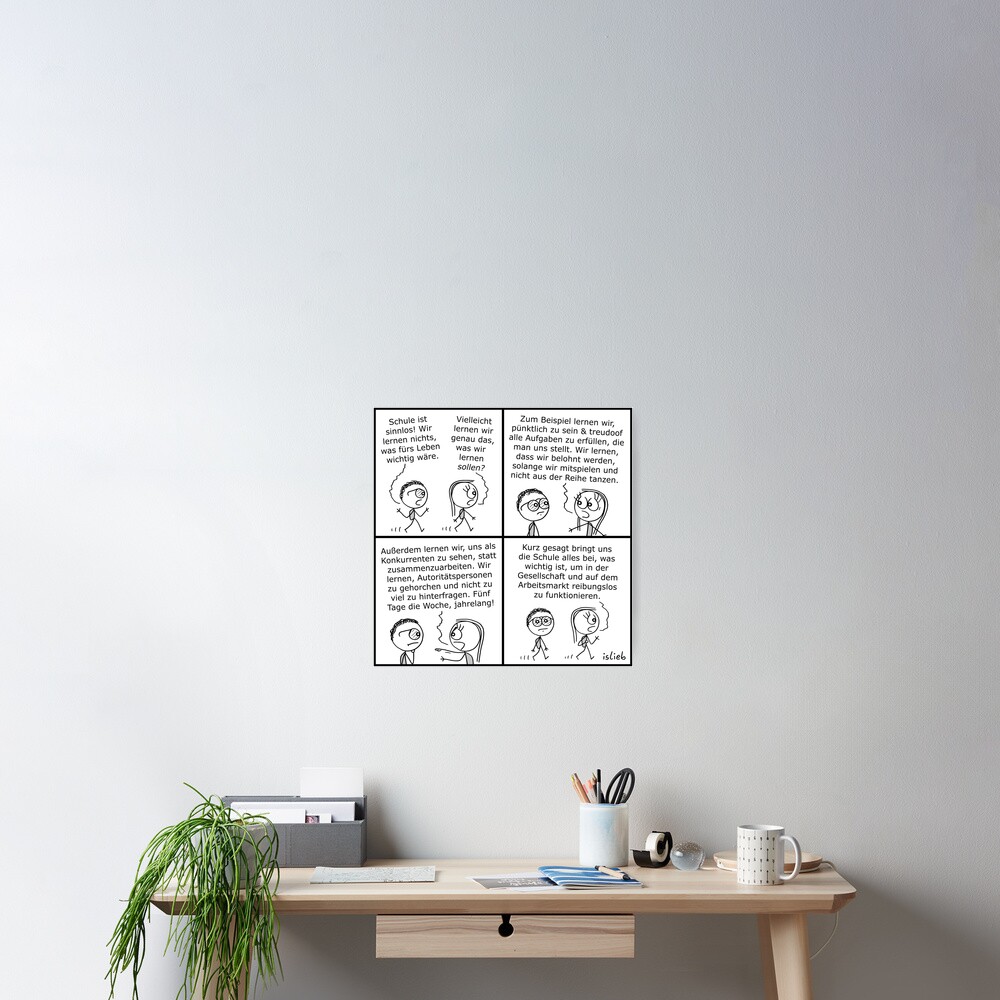 Schulkritik Poster