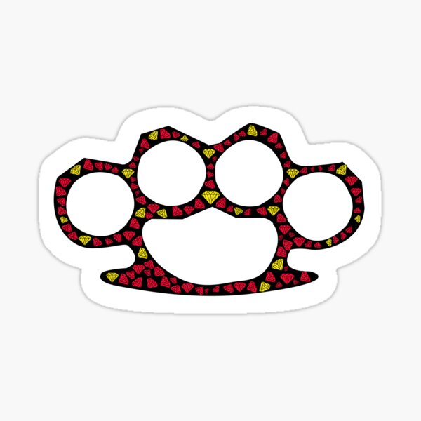  (Stickers ONLY-Not Real) Brass Knuckles Street Fight Stickers  (2 Pack) Vinyl Decal - Size: 6, Color: Black - Windows, Walls, Bumpers,  Laptop, Lockers, etc. : Sports & Outdoors