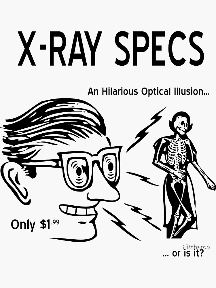 "XRay Specs... The Beauty Within" Sticker by Fitcharoo Redbubble