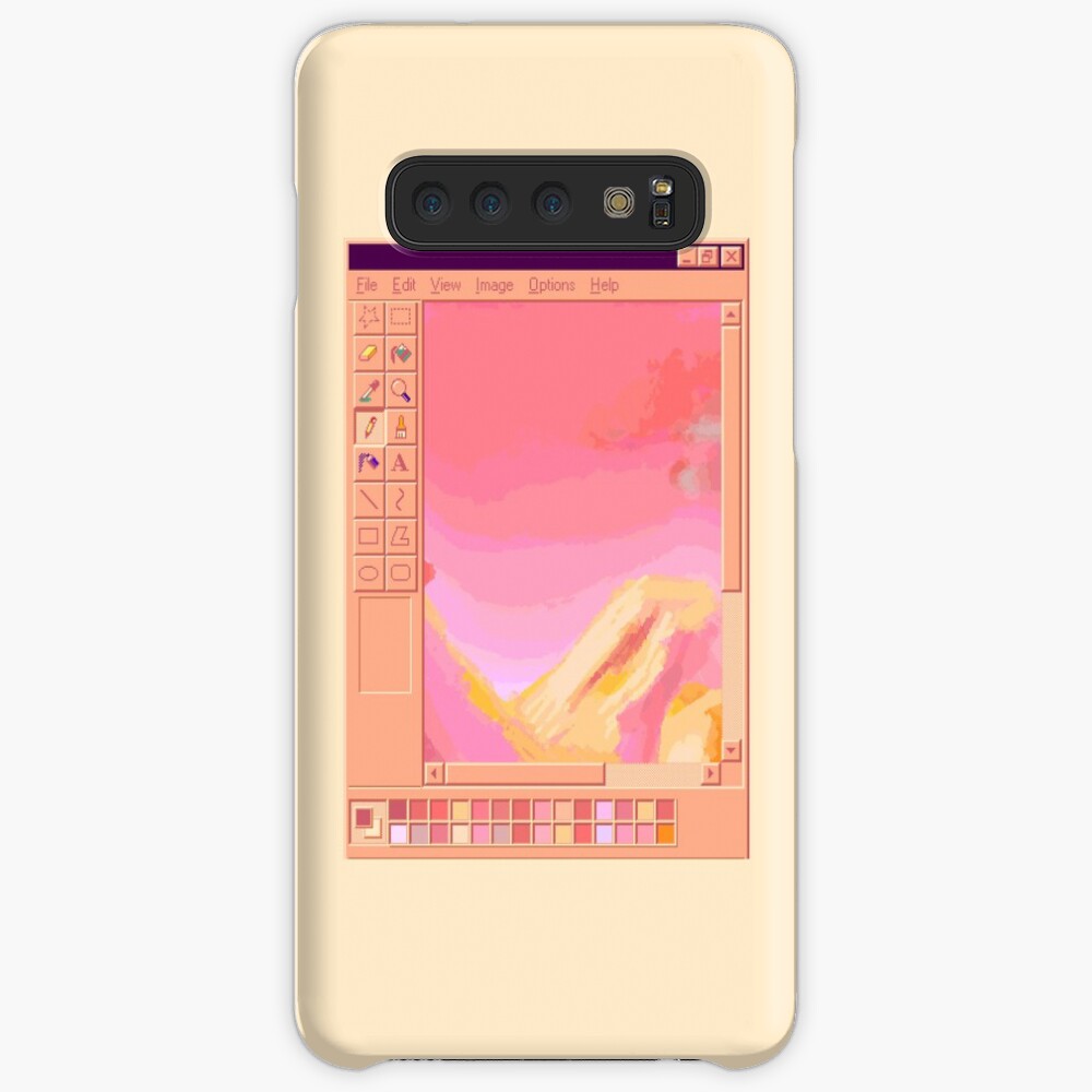 Vaporwave MS Paint Pastel Mountains Case & Skin for Samsung Galaxy