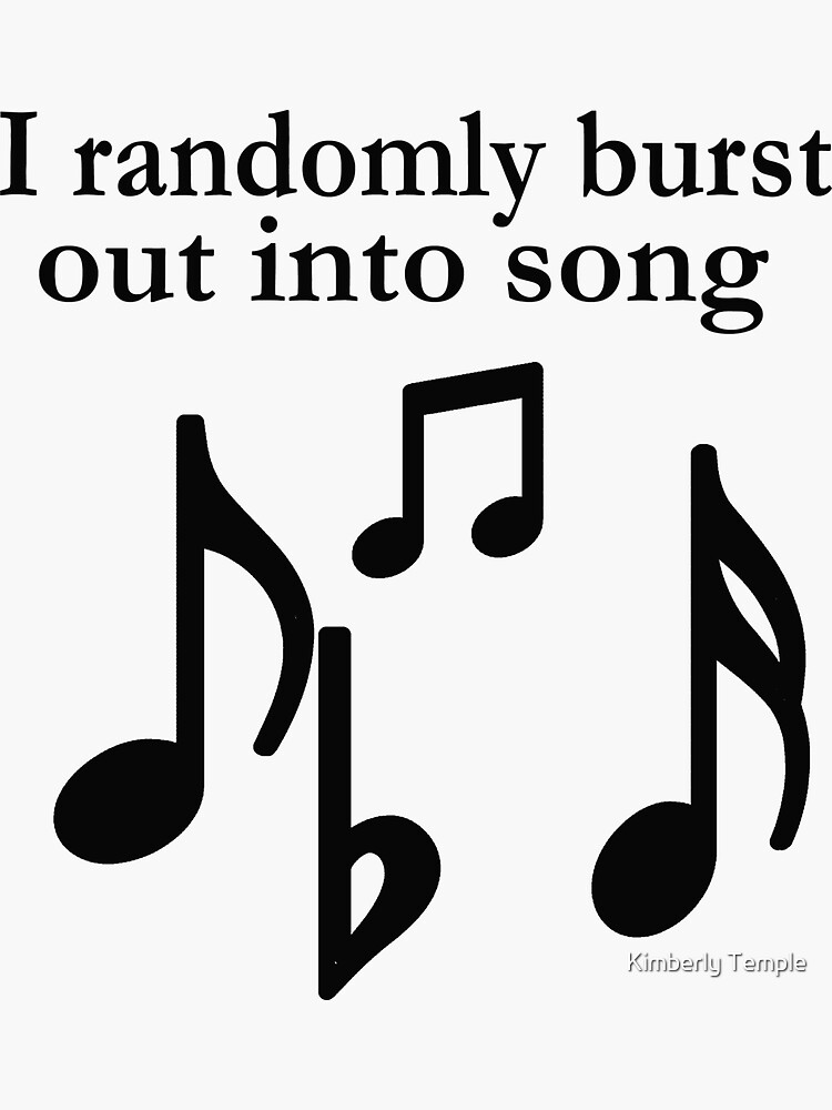 "I Sing " Sticker for Sale by GothicCupCake Redbubble