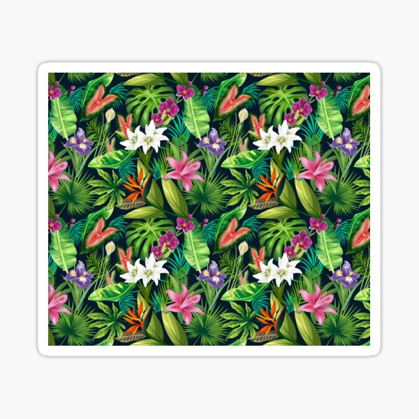 Tropical Lush Sanctuary, A Bohemian Paradise Sticker