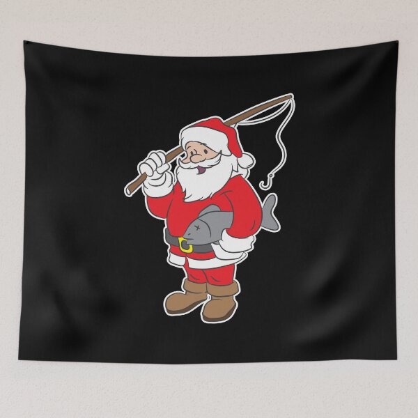 Item preview, Funny Christmas Xmas Santa Fishing Holiday Gift Idea designed and sold by haselshirt.