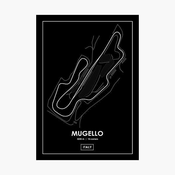 Item preview, Mugello - Italy Track Map WHITE designed and sold by Andrea Anastasio.