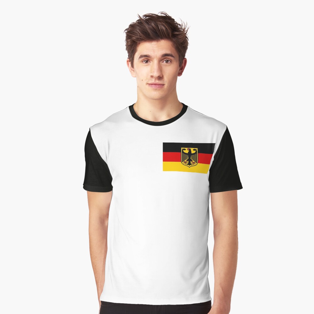 Flag of the Federal Republic of Germany (Current) with Coat of Arms - Flag Merch Sticker