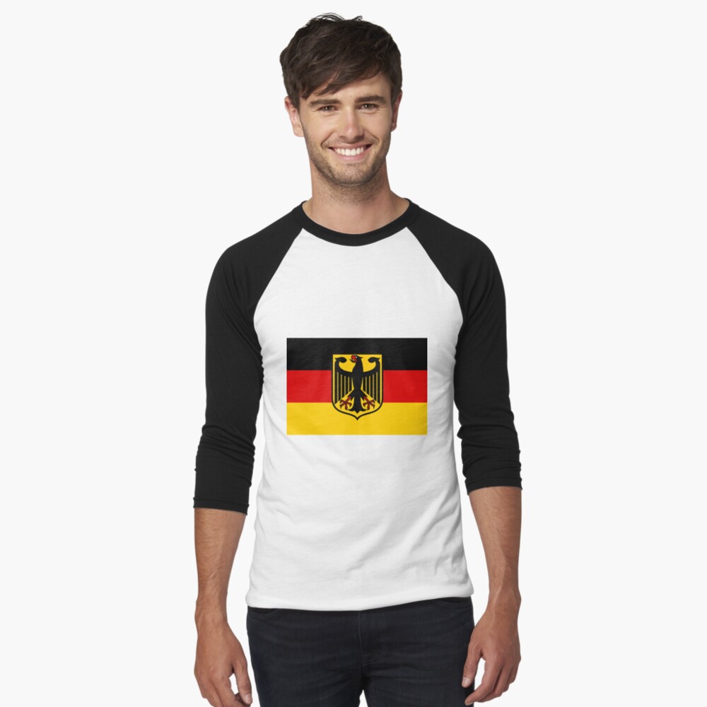 Flag of the Federal Republic of Germany (Current) with Coat of Arms - Flag Merch Sticker
