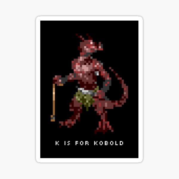 K Is For Kobold Sticker For Sale By Clarkstpress Redbubble