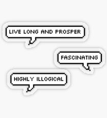 Spock-Zitate Transparenter Sticker