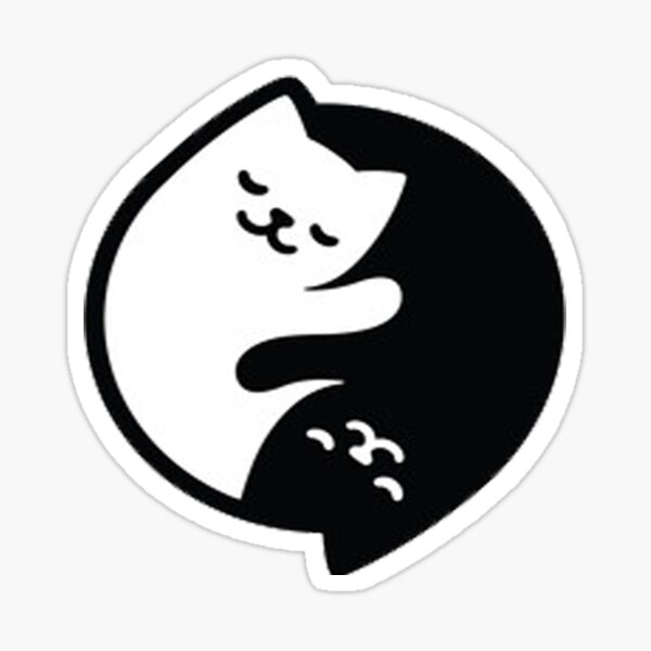 Vista previa del artículo con la obra «Gatos Ying Yang», diseñado y vendido por SerpentSkyArts.