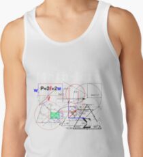 Funny Math Equations Geek Man Shirt Artwork Humor Meme Tank Top