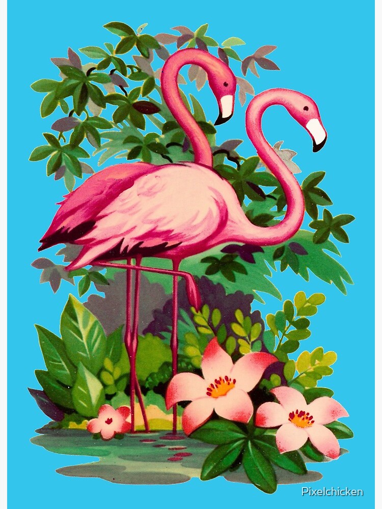 Art Print  PPR51087  60cm x 80cm Piddix Vintage Flamingos 
