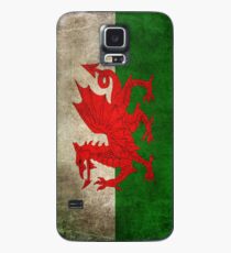 Alte und getragene beunruhigte Weinlese-Flagge von Wales Hülle & Klebefolie für Samsung Galaxy